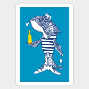 Pop and Pour Fish Sticker